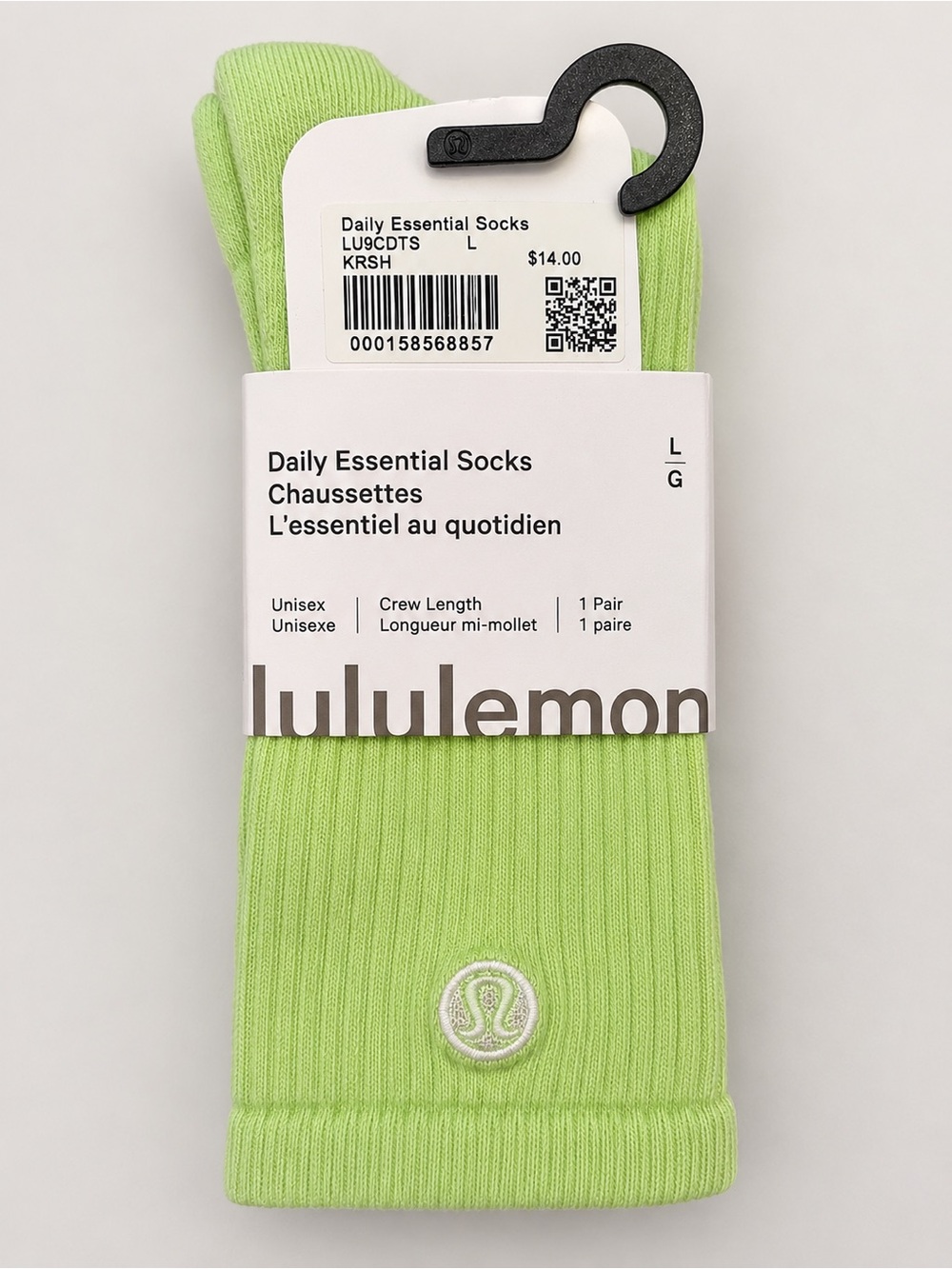 lululemon athletica Daily Essential Crew Socks - Lime